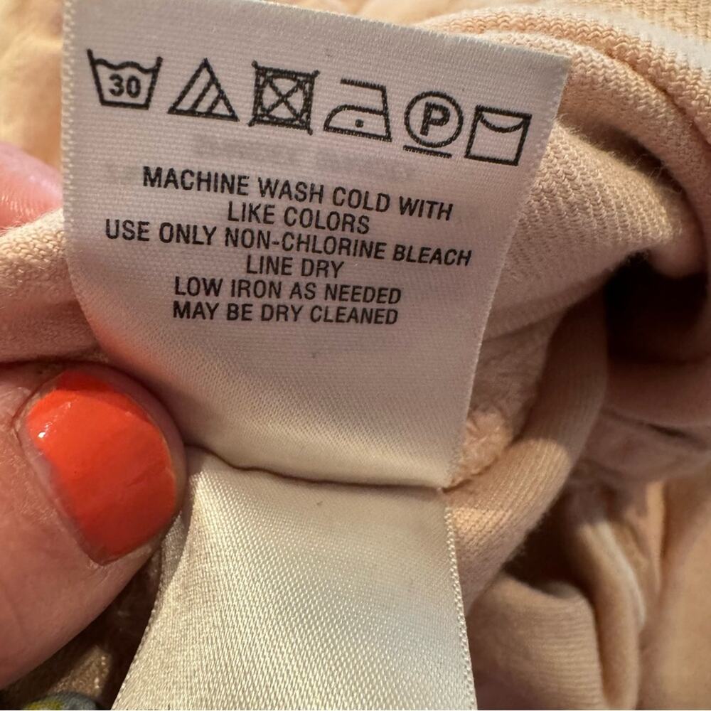 Anthropologie Elevenses Romantic Pink Beachy Linen Blend Paperbag Pants Size XS - Picture 7 of 8